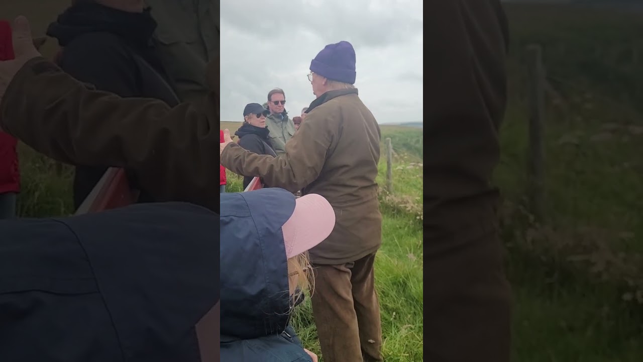The Earl of Caithness (Malcolm Sinclair) explaining the history of Castle Girnigoe/Sinclair 2025