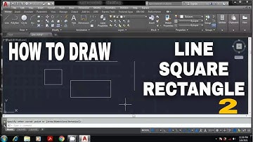 How to draw Line| Square| Rectangle in autocad. English subtitles