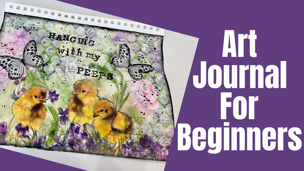 Art Journal Tutorial BEGINNER BASICS napkinart artjournalideas 