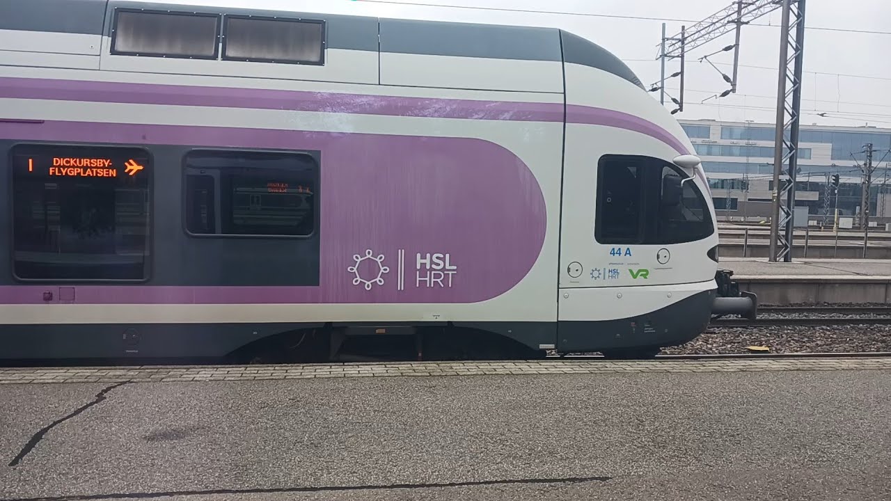 Stadler Flirt Sm5 from Helsinki central to Malmi.
