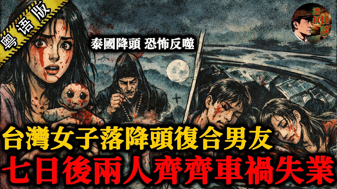 台灣女子為挽回偷食男友，專登飛去泰國亂葬崗落降頭，點知和好七日後，兩人一齊撞車重傷，男友仲失咗業，運勢直接散曬…【港叔怪談】粵語廣東話聽書｜怪談奇聞｜睡前故事