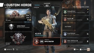 Gears 5 Master Horde Frenzy on Reclaimed as Infiltrator (Even Stronger Enemies/2x More Health)