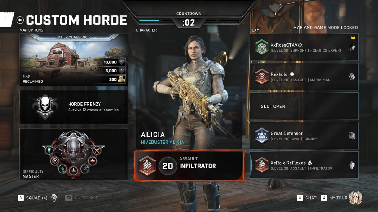 Gears 5 Master Horde Frenzy on Reclaimed as Infiltrator (Even Stronger