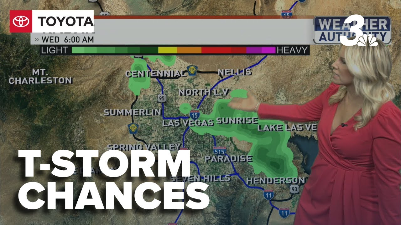 Shower, thunderstorm chances linger in Las Vegas with below-average ...