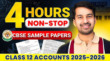 I solved Class 12 Accounts CBSE Sample paper in 4 Hours !