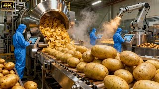 Inside a Modern Pringles Factory, From Whole Potatoes to Stacked Potato Chips(Full Process)