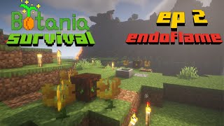 I make the first endoflame in botania survival！ep 2（Minecraft botania survival）