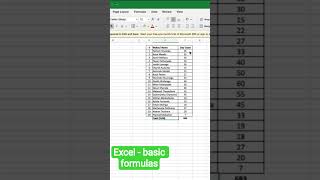 Excel - Basic formulas (Total & Average)