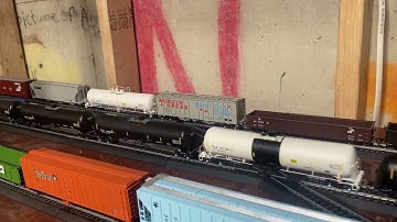 NS #9686 leads a UP Tanker Train (HO Scale)