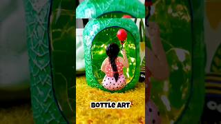 बोतल पर बनायी इतनी प्यारी Art #diy #craft ##bestoutofwaste #art