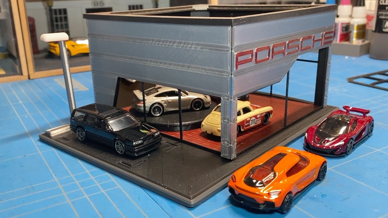 1/64 American Diorama Garage Diorama Advan Diorama with Decals