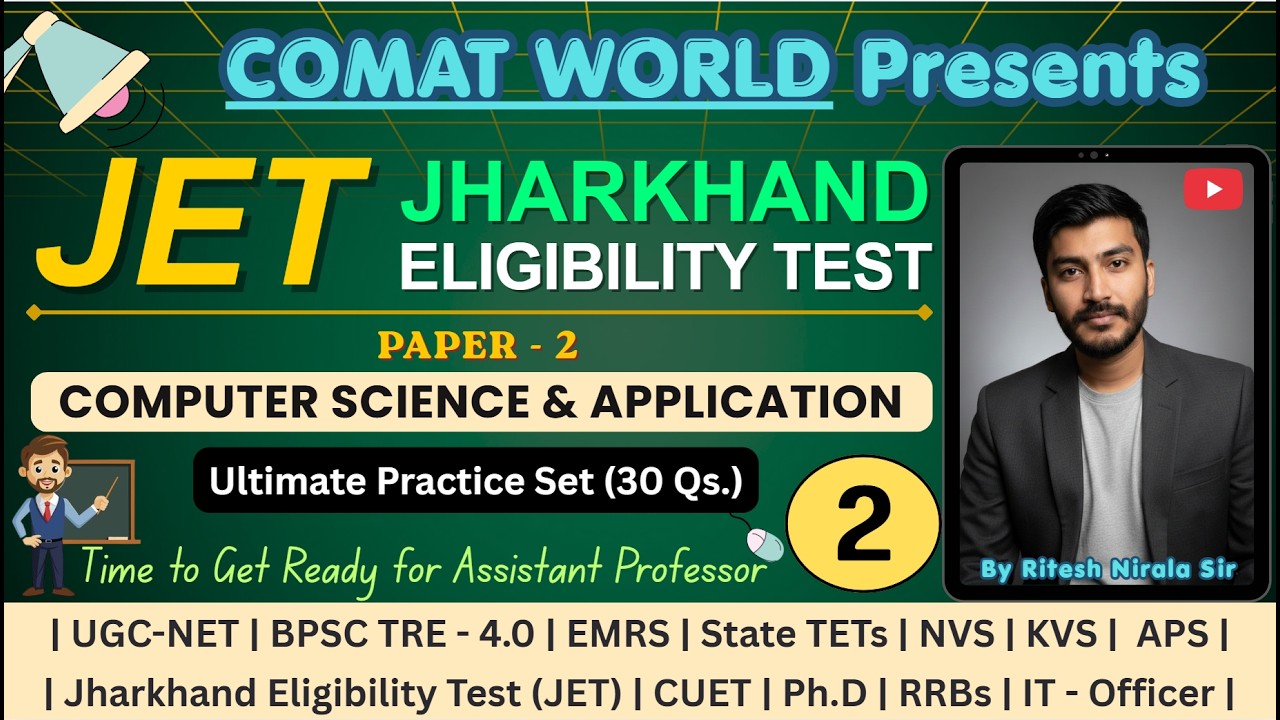 JET | Computer Science & Application | Paper 2 | Ultimate Practice Set ...