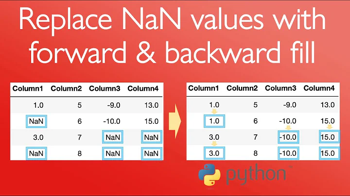 Replace NaN values in pandas DataFrame with forward & backward fill