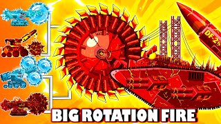 SAW BLADE BATTLE : Ultimate Evolution Of Big Rotation Fire Tank | Arena Tank Cartoon