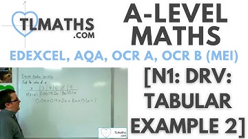 A-Level Maths: N1-03 [DRV: Tabular Example 2]