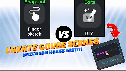Govee App Update-Finger Sketch Snapshot Scenes VS DIY Scenes #howto #govee #diy #goveecustom