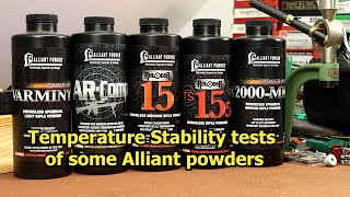 Temp Stability Test Of Some Alliant Powders
