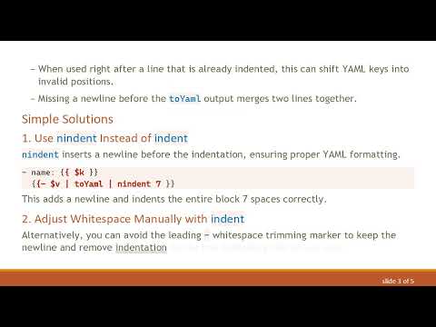Fixing toYaml Indentation Errors in Helm Templates Within range Loops
