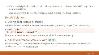Fixing toYaml Indentation Errors in Helm Templates Within range Loops