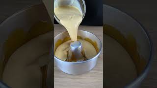 Peach pudding with condensed milk.