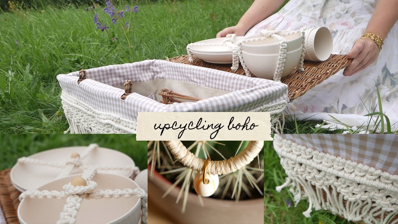 DIY || Upcycling BOHO panier pique-nique | picnic hamper (eng.sub) +BONUS