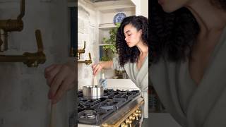 How I make salted maple vanilla bean syrup for my at home lattes ￼#coffeerecipe  #vanillasyrup