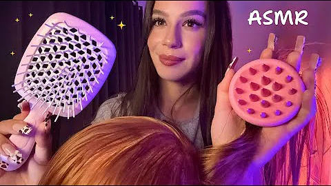 ASMR 😴 Ultimate Hair Check, Scalp Massage, Brushing & Clipping 💓