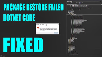 .NET CORE Error - Package restore failed -  Problem (code generator: Package restore failed) Fixed