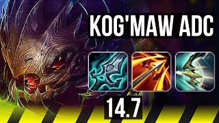 KOG'MAW & Braum vs ZERI & Lulu (ADC) | 67% winrate, 16/4/10, Dominating | KR Diamond | 14.7