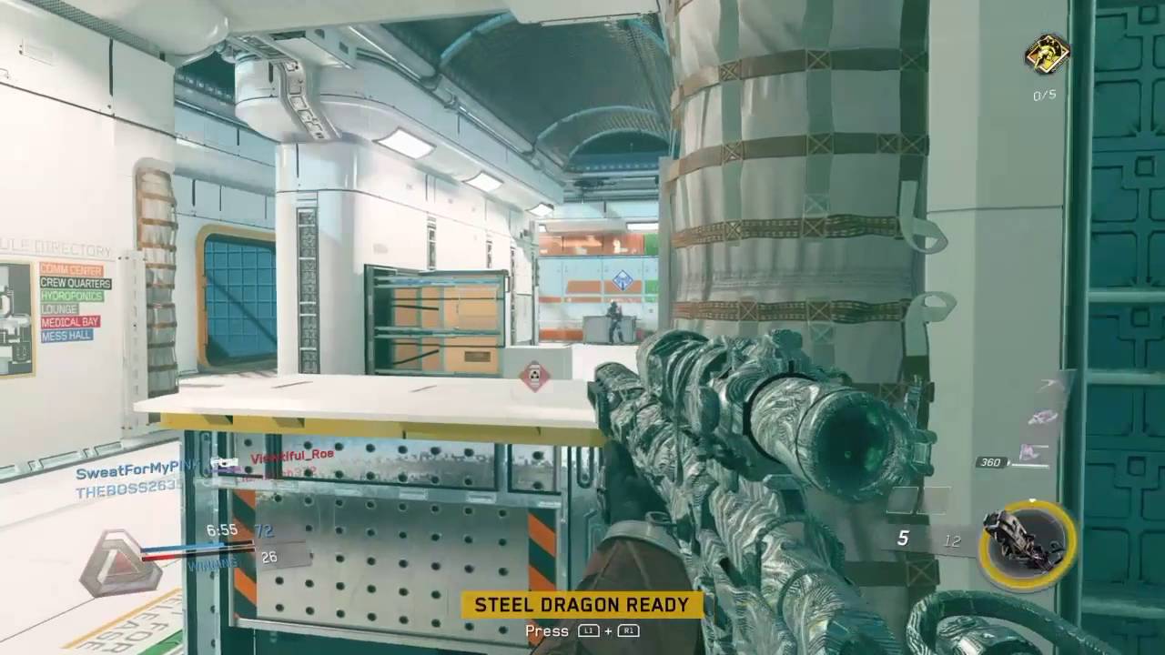 Infinite Warfare - Sniper Quadfeed + 5 Man Kill Feed