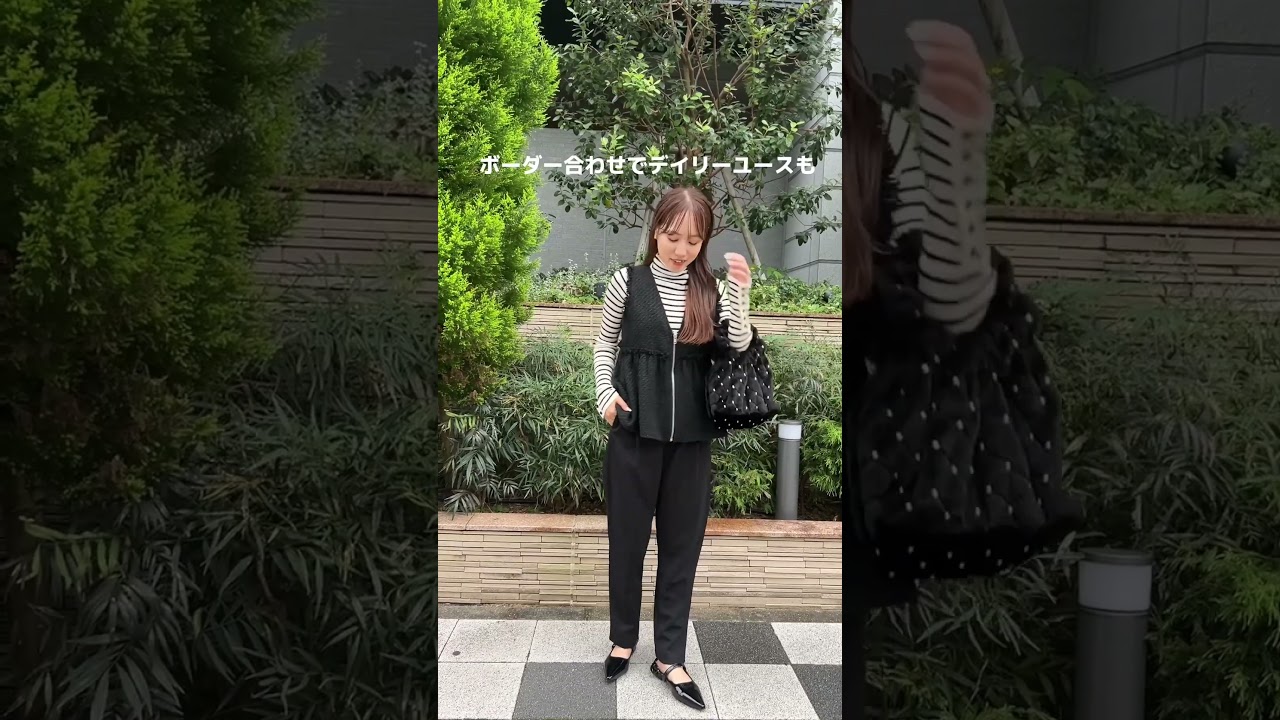 ツイードペプラムジップベスト [K1340] - レディースファッション通販