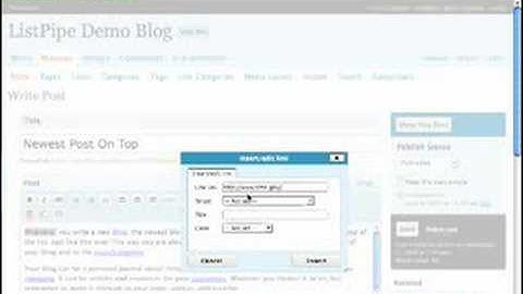 Add links to posts in Wordpress 2.6.1