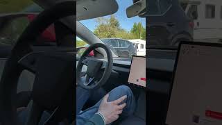 FSD Crossing The Border Of Germany! 😱😎 #tesla #fullselfdriving #border #germany #electric #shorts