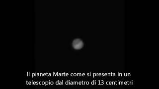 Marte tra il 12 e il 13 Ottobre in un piccolo telescopio (opposizione 2020)