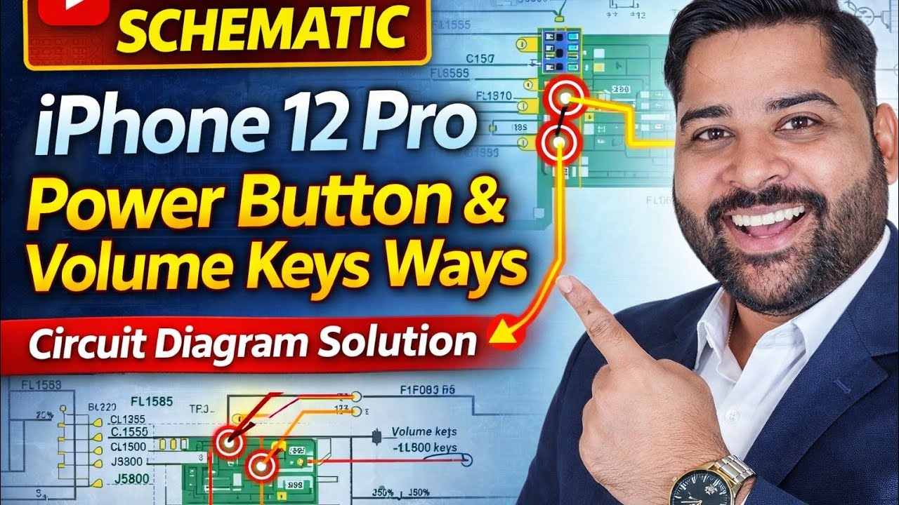 Schematic iPhone 12 Pro Power Button & Volume Keys Ways | Circuit Diagram Solution