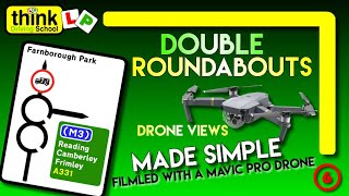 ROUNDABOUTS: Double Roundabouts, Choosing Lanes, Driving Lesson from Think Driving School with Drone Resimi