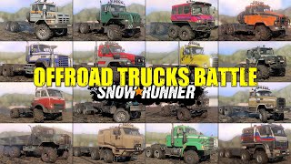 All OFF-ROAD Trucks Battle | SnowRunner Trucks Comparison - Truck vs Truck