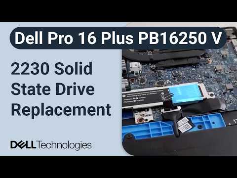Dell Pro 16 Plus PB16250 V Series | How to replace the 2230 Solid State Drive (SSD)