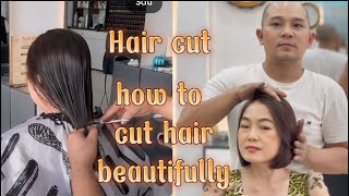Bob hai cut. Bob haircut techniques used in salons are very effective