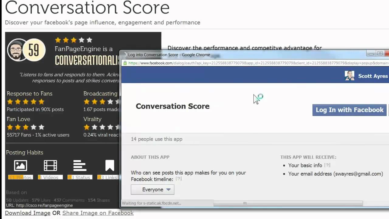Conversation Score for Fan Page Engine