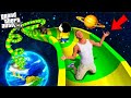 Shinchan and Franklin Tried Impossible Biggest Water Slide from Space Parkour Challenge in GTA 5