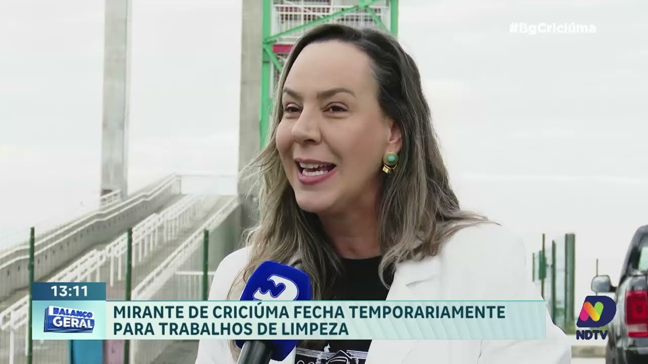 Mirante de vidro em Criciúma é fechado para trabalhos de manutenção