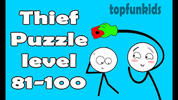 Thief Puzzle All Levels 81-100 WalkThrough Solution Gameplay | WEEGOON Games | Funny Stickman Brain