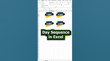 Day Sequence in Excel📅Excel Formula for Job Interview Excel for Fresher💼#excelshorts #exceltips
