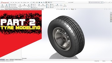 MacPherson strut suspension | Part 2 | Tyre and Wheel modelling | Solidworks 2019
