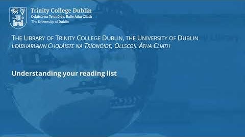 Understanding your reading list