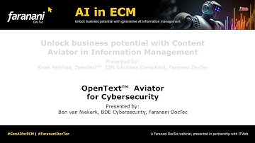 OpenText™  Aviator for Cybersecurity