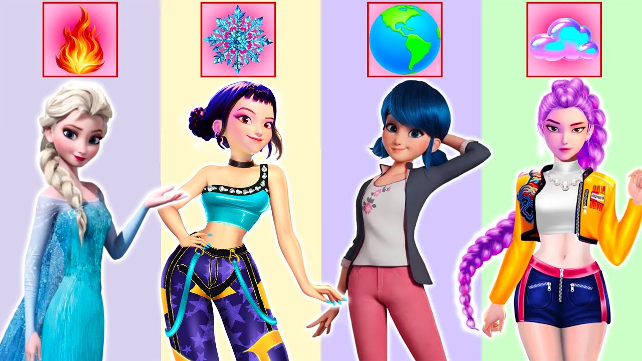 Elsa, Ladybug & Rumi Glow Up Into Magical Element Styles | Fashion wow