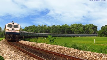 Curving and Tilting Train: Indian Railways NorthEast SF Express at Salbari Curve NFR..!!