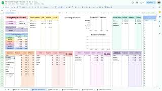 Budget by Paycheck for Google Sheets & Excel #tutorial #spreadsheets